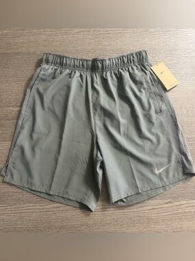 Nike Challenger Men's Running Shorts Gray Dri-Fit Size Small Brief-Lined